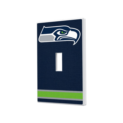 Seattle Seahawks Stripe Hidden-Screw Light Switch Plate-0