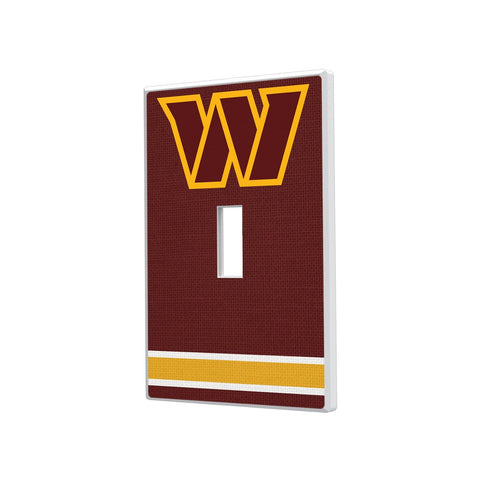 Washington Commanders Stripe Hidden-Screw Light Switch Plate-0