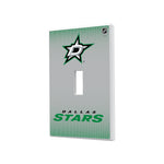 Dallas Stars Linen Hidden-Screw Light Switch Plate