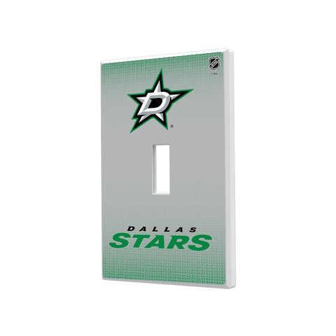 Dallas Stars Linen Hidden-Screw Light Switch Plate
