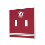 University of Alabama Crimson Tide Stripe Hidden-Screw Light Switch Plate