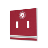 University of Alabama Crimson Tide Stripe Hidden-Screw Light Switch Plate