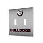 Georgia Bulldogs Linen Hidden-Screw Light Switch Plate-2