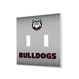 Georgia Bulldogs Linen Hidden-Screw Light Switch Plate-2