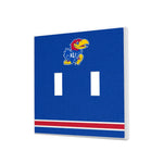 University of Kansas Jayhawks Stripe Hidden-Screw Light Switch Plate