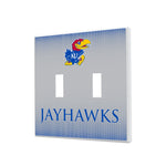 University of Kansas Jayhawks Linen Hidden-Screw Light Switch Plate