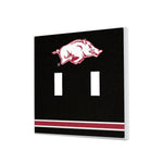 University of Arkansas Fayetteville Razorbacks Stripe Hidden-Screw Light Switch Plate