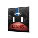 Detroit Lions Retro Legendary Hidden-Screw Light Switch Plate-2