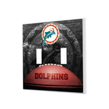 Miami Dolphins 1966-1973 Historic Collection Legendary Hidden-Screw Light Switch Plate-2