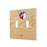 Cleveland Guardians Wood Bat Hidden-Screw Light Switch Plate-2