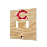 Cincinnati Reds Baseball Bat Hidden-Screw Light Switch Plate