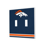 Denver Broncos Stripe Hidden-Screw Light Switch Plate-2