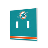 Miami Dolphins Stripe Hidden-Screw Light Switch Plate-2