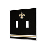 New Orleans Saints Stripe Hidden-Screw Light Switch Plate