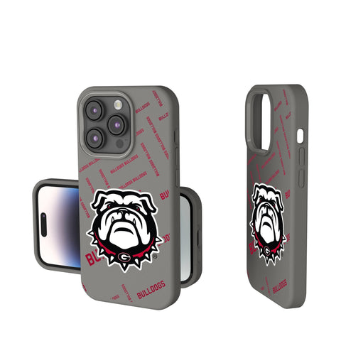 University of Georgia Bulldogs Uga Quadtile Soft Touch Phone Case for Apple iPhone