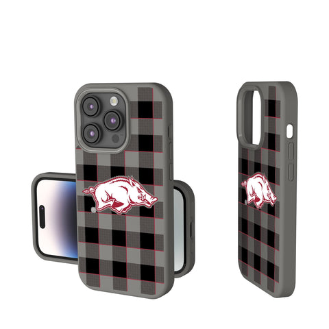 University of Arkansas Fayetteville Razorbacks Plaid Soft Touch Phone Case