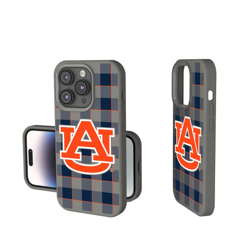 Auburn Tigers Plaid Soft Touch Phone Case-0