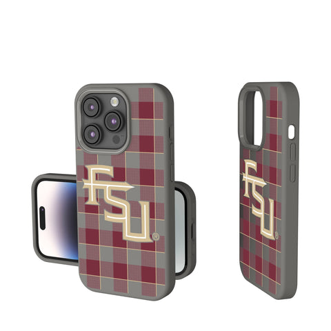 Florida State University Seminoles Athletic Wordmark Plaid Soft Touch Phone Case
