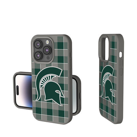 Michigan State University Spartans Plaid Soft Touch Phone Case