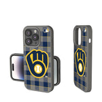 Milwaukee Brewers Plaid Soft Touch Phone Case