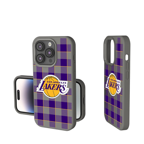 Los Angeles Lakers Plaid Soft Touch Phone Case-0