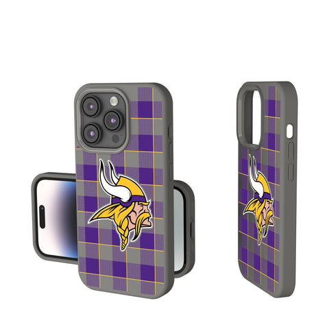 Minnesota Vikings Plaid Soft Touch Phone Case