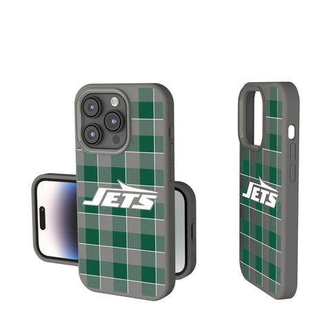 New York Jets Plaid Soft Touch Phone Case-0