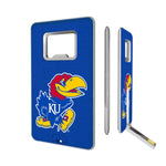 University of Kansas Jayhawks Solid Credit Card USB Drive with Bottle Opener 32GB