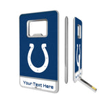Indianapolis Colts Personalized Endzone Solid Credit Card USB Drive with Bottle Opener 32GB