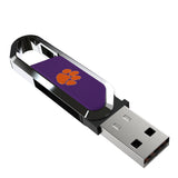 Clemson University Tigers Solid USB 64GB Clip Style Flash Drive