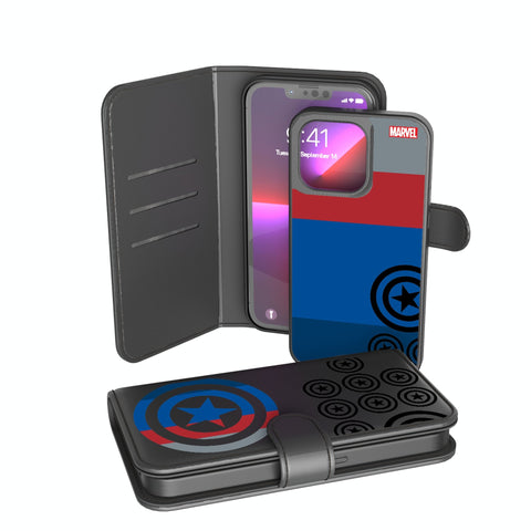 Marvel Avengers Captain America Sigil Wallet Phone Case for Apple iPhone