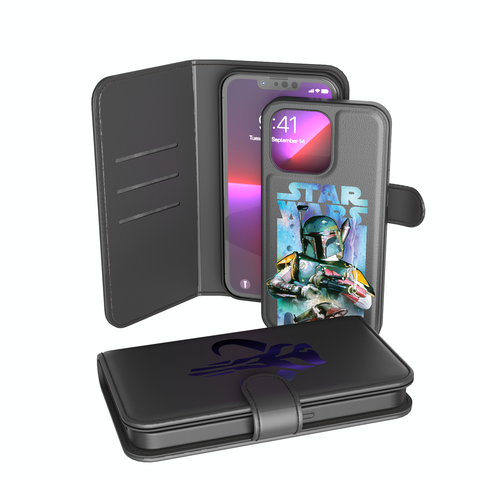 Star Wars Boba Fett Portrait Collage Wallet Phone Case