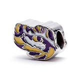LSU Bead Charm - Tiger Eye