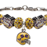 LSU Bead Charm - Tiger Eye