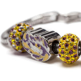 LSU Bead Charm - Tiger Eye