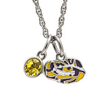 LSU Charm Pendant - Tiger Eye