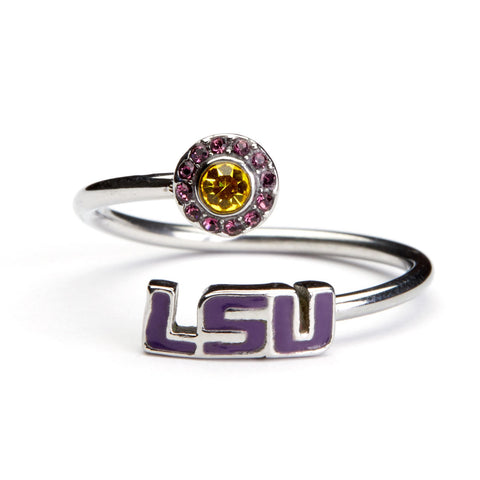Louisiana State University LSU Logo Ring - Adjustable
