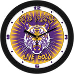LSU Tigers Team Spirit Wall Clock 2 - Silent Non-Ticking Movement