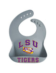 LSU Tigers Silicone Baby Bib