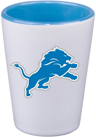 Detroit Lions 2oz Inner Color White Ceramic Shot Glass