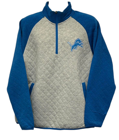 Detroit Lions 1/4-Zip Cotton/Poly Pullover