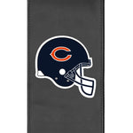 Silver Club Chair with  Chicago Bears Helmet Logo
