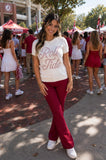 University of Alabama Roll Tide Ivory Short Sleeve Sweater