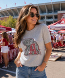 University of Alabama Big Al Block A Grey Short Sleeve Sweater