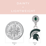 Michigan State Earrings Drop Crystal