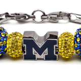 Michigan Charm Blue Block M