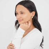 Michigan Wolverine Earrings Crystal Drop 18K Gold Finish