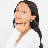 Michigan Wolverine Earrings Crystal Drop 18K Gold Finish