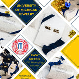 Michigan Earrings HAIL Studs 18K Gold Finish