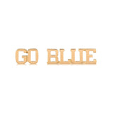 University of Michigan Earring Studs Go Blue 18K Gold Finish